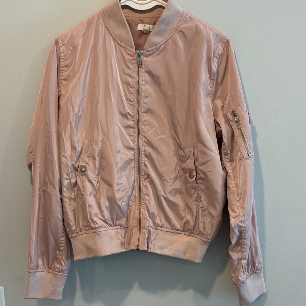 mine Blush Pink Bomber Jacket